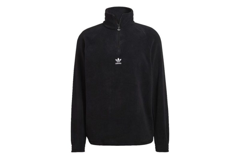 adidas adicolor classics teddy half zip fleece schwarz h06680 01