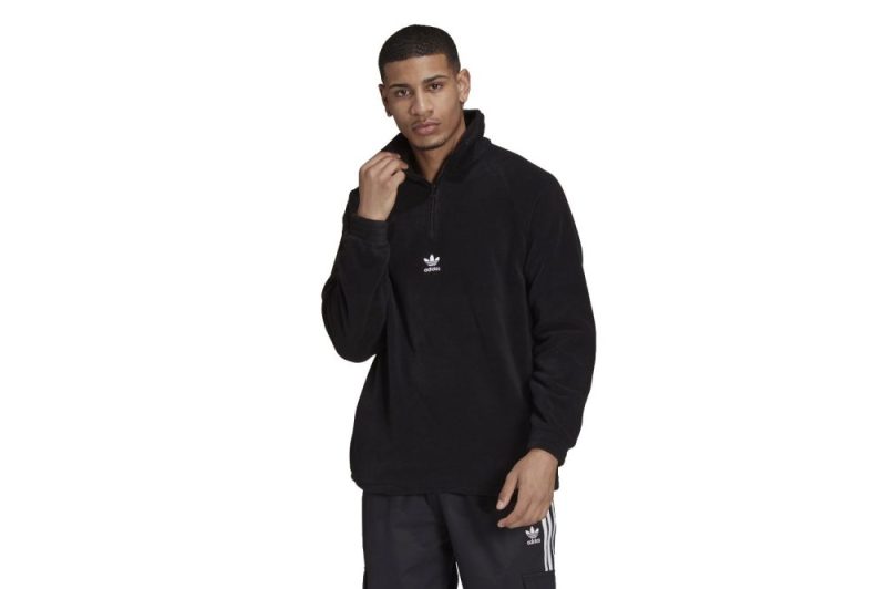 adidas adicolor classics teddy half zip fleece schwarz h06680 02