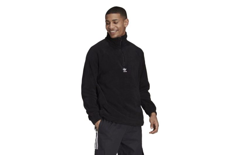 adidas adicolor classics teddy half zip fleece schwarz h06680 04