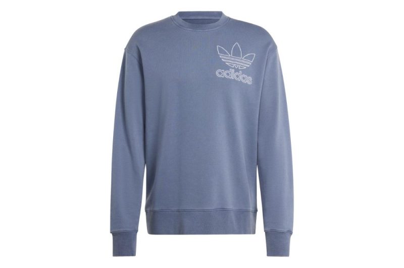 adidas adicolor outline trefoil sweatshirt blau ir7999 01