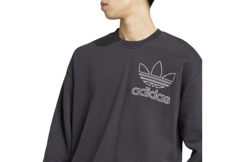 adidas adicolor outline trefoil sweatshirt schwarz iu2350 04