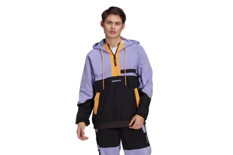 adidas adventure colorblock half zip sweat hoodie violett gn2366 01