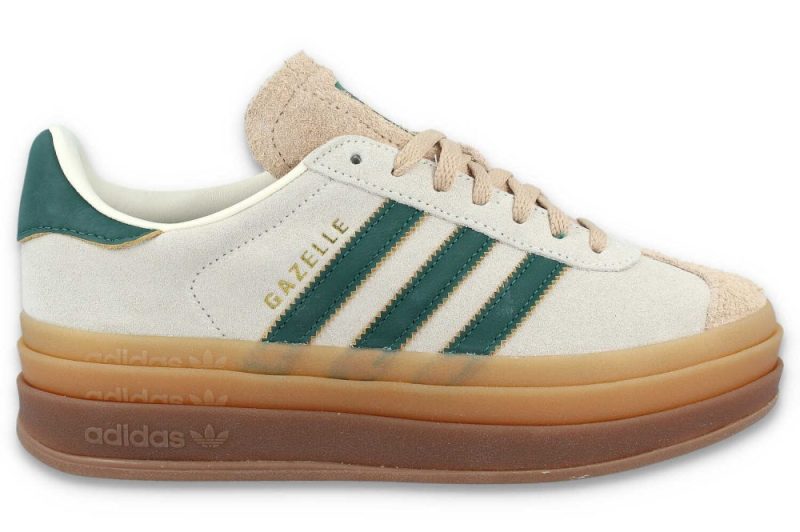 adidas gazelle bold w beige gruen id7056 1