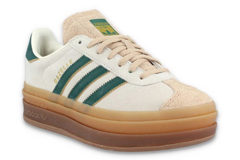 adidas gazelle bold w beige gruen id7056 2