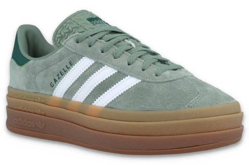 adidas gazelle bold w graugruen id6998 2