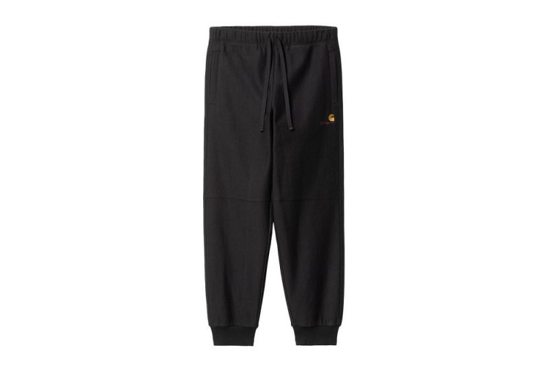 carhartt wip american script jogging pant schwarz i027042 89 xx 03 01