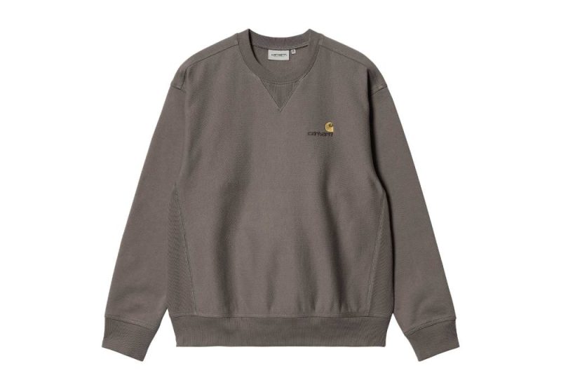 carhartt wip american script sweatshirt graubraun i025475 1cr xx 03 teide 1