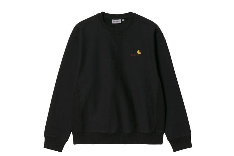 carhartt wip american script sweatshirt schwarz i025475 89 xx 03 01