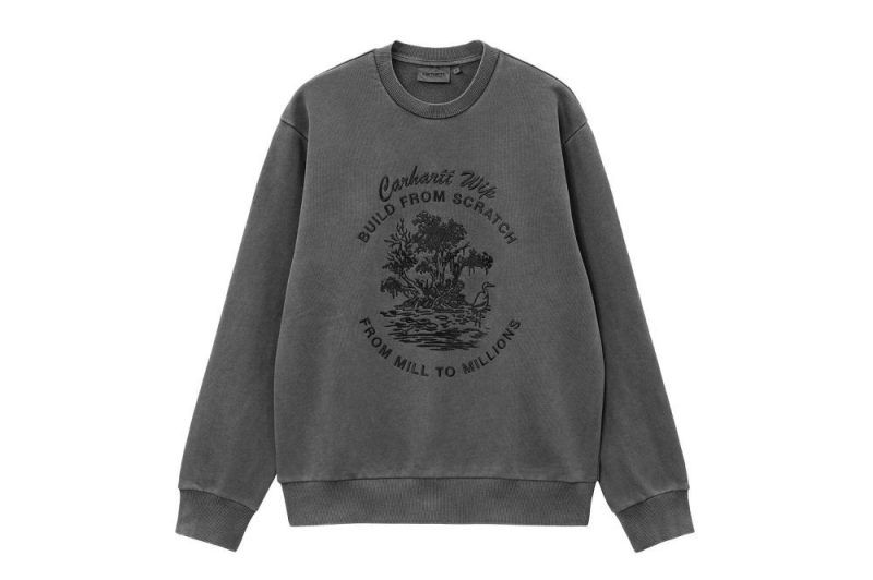 carhartt wip bayou sweatshirt schwarz I031818.89.GD .03 01