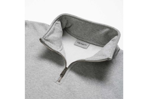 carhartt wip chase neck zip sweat grau i027038 00m xx 03 03