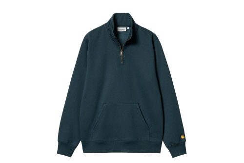 carhartt wip chase neck zip sweat gruen i033665 2d0 xx 03 03