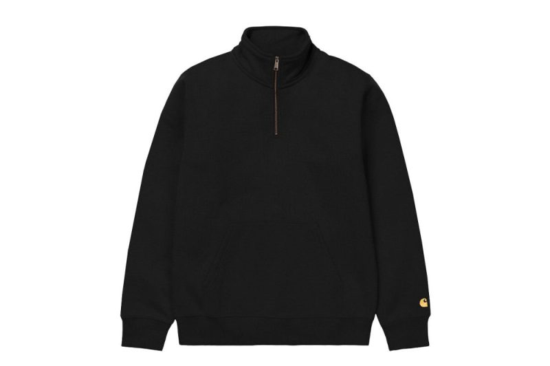 carhartt wip chase neck zip sweat schwarz i027038 00f xx 03 01