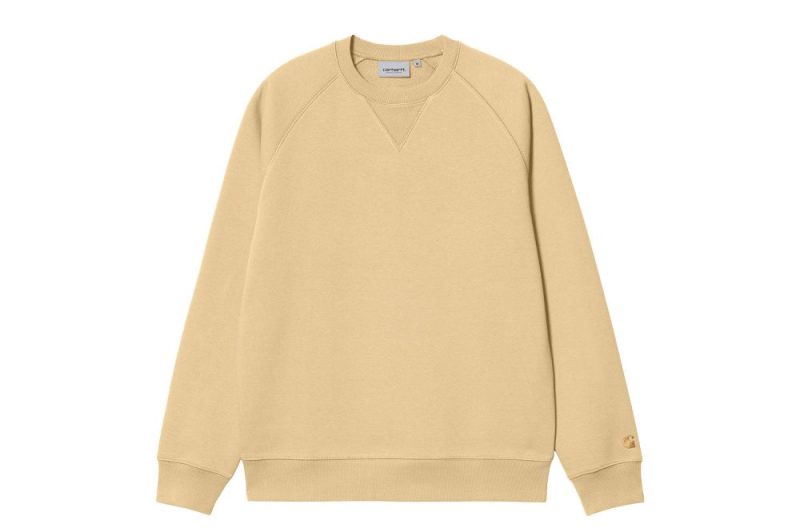 carhartt wip chase sweatshirt gelb i026383 1ns xx 03 citron gold 1