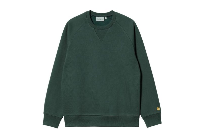 carhartt wip chase sweatshirt gruen i026383 0xx xx 03 01