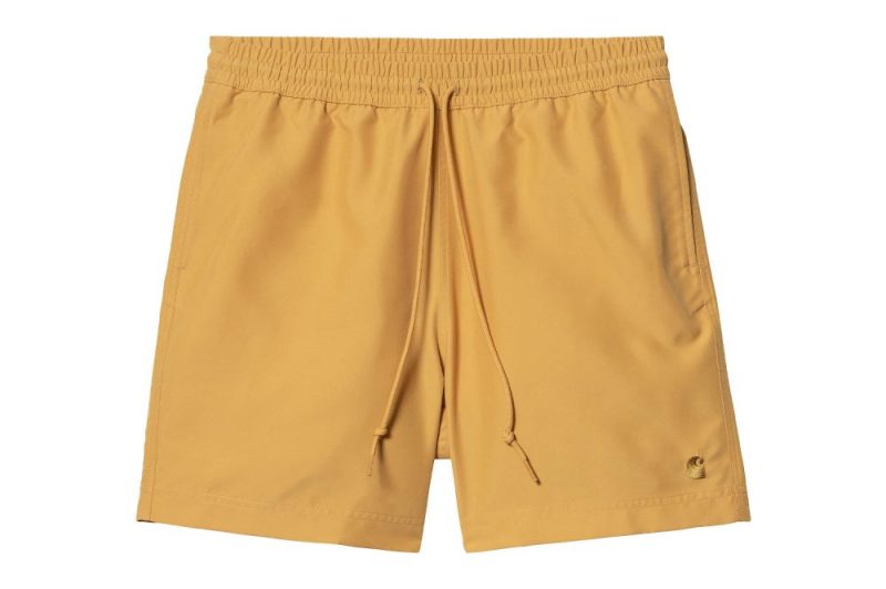 carhartt wip chase swim trunks gelb i026235 22j xx 01