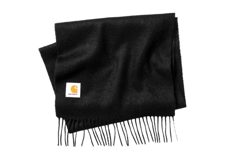 carhartt wip clan scarf schwarz i013507 89 xx 06 black 1