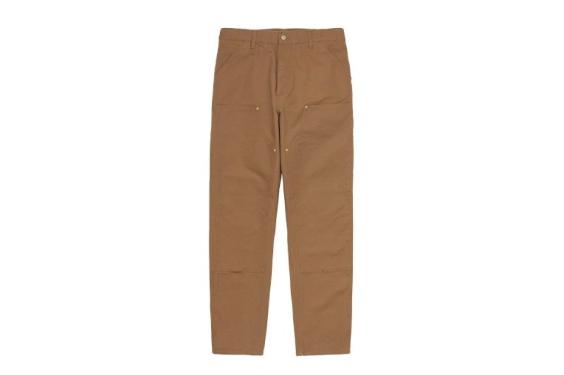 carhartt wip double knee pant braun i031501 hz 02 32 01