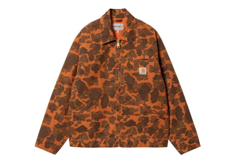 carhartt wip duck detroit jacket orange i034281 2fa gd 03 camo duck green 1