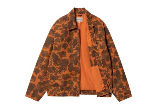 carhartt wip duck detroit jacket orange i034281 2fa gd 03 camo duck green 3