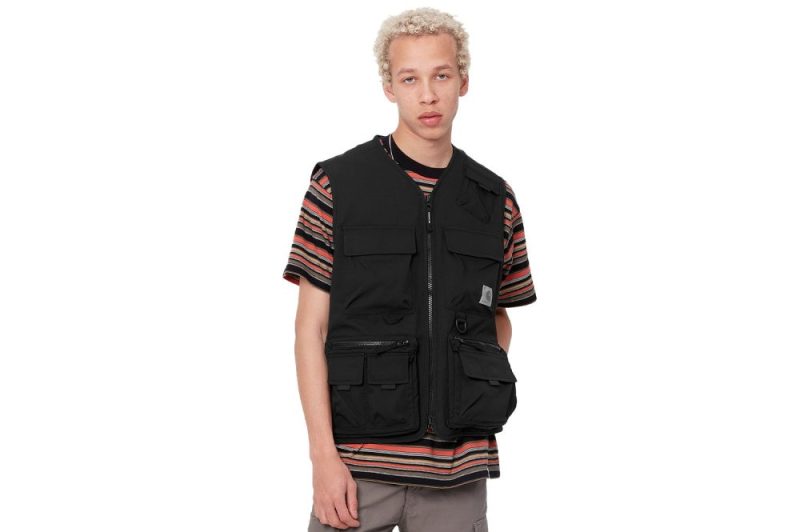 carhartt wip elmwood vest schwarz i026023 89 xx 03 06