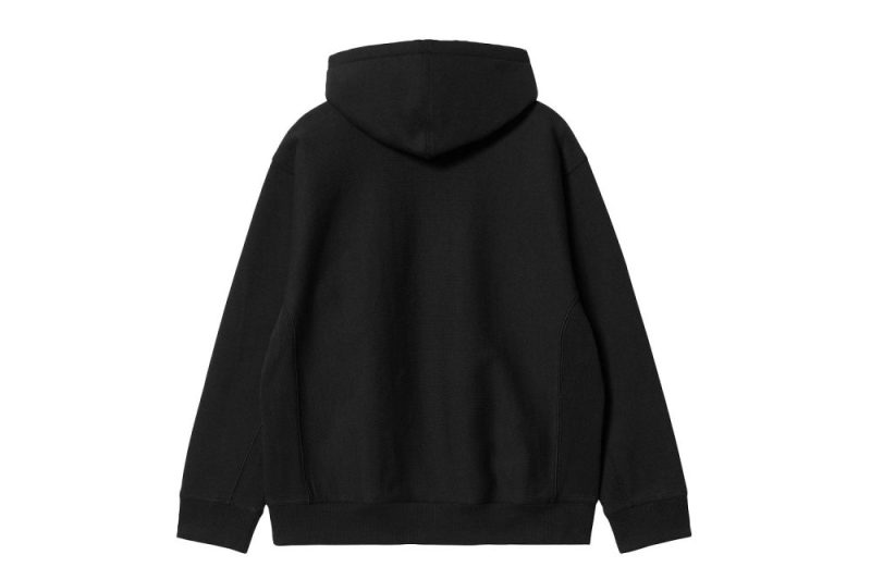 carhartt wip hooded american script sweat schwarz i028279 89 xx 03 02