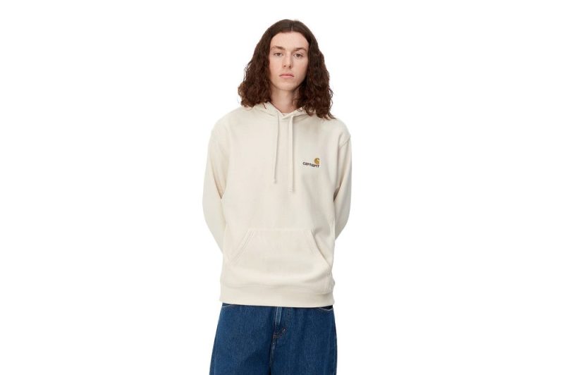 carhartt wip hooded american script sweatshirt natur I028279 05 XX.03 natural 3