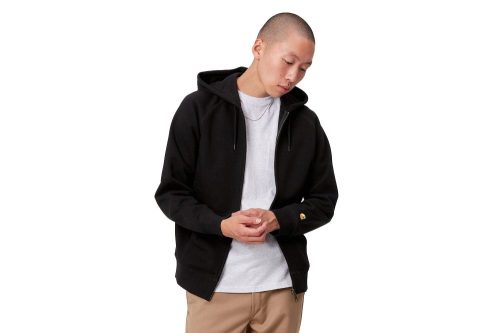 carhartt wip hooded chase jacket schwarz i026385 00f xx 03 03