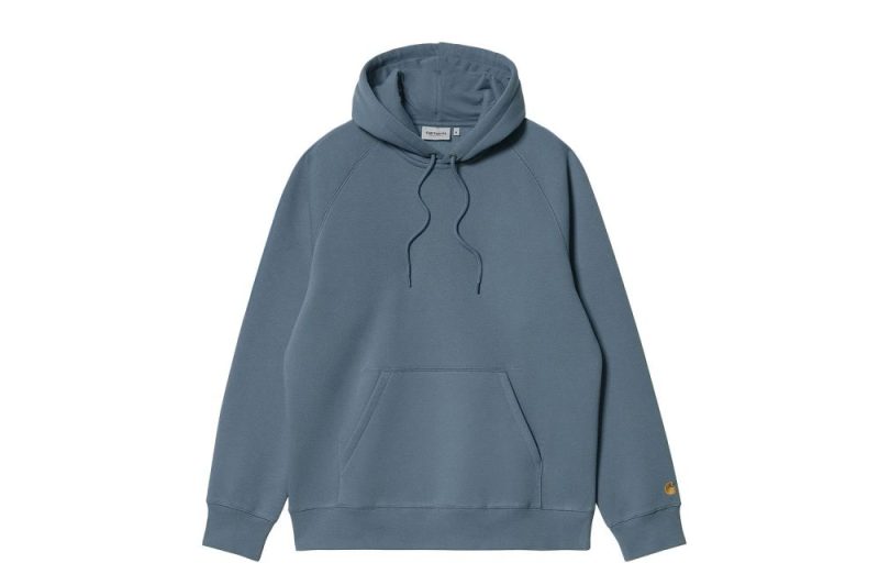 carhartt wip hooded chase sweat blau i026384 0xw xx 03 01