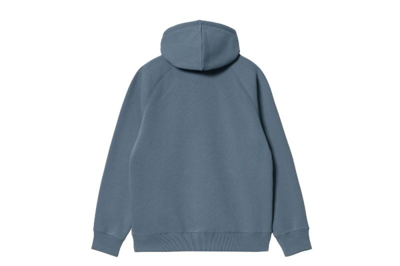 carhartt wip hooded chase sweat blau i026384 0xw xx 03 02