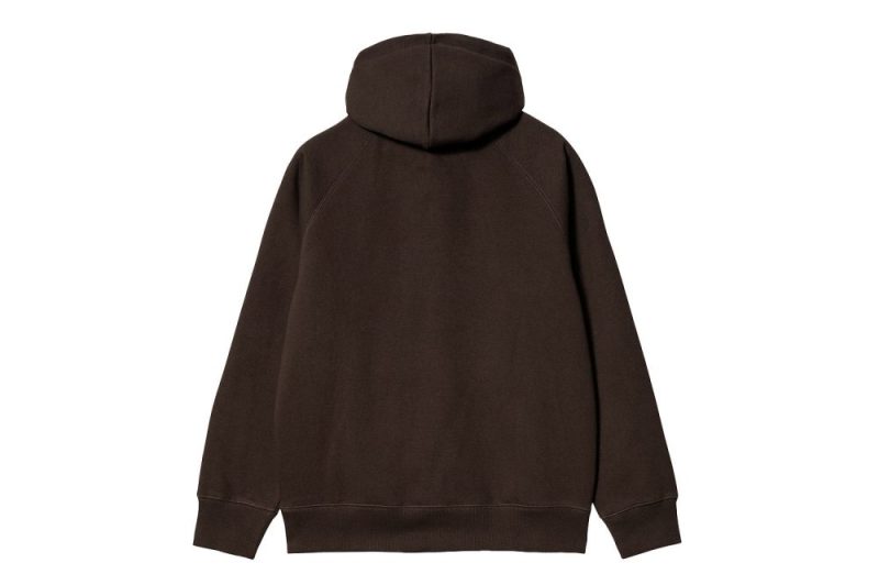 carhartt wip hooded chase sweat braun i026384 11h xx 03 02