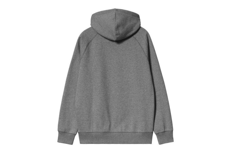 carhartt wip hooded chase sweat dunkelgrau i033661 00c xx 03 02