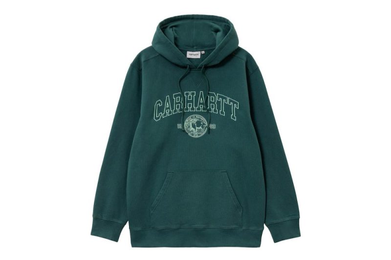 carhartt wip hooded coin sweatshirt gruen i031798 1kx xx 03 01