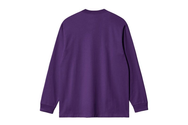 carhartt wip l s longsleeve chase t shirt violett i026392 1yv xx 03 02