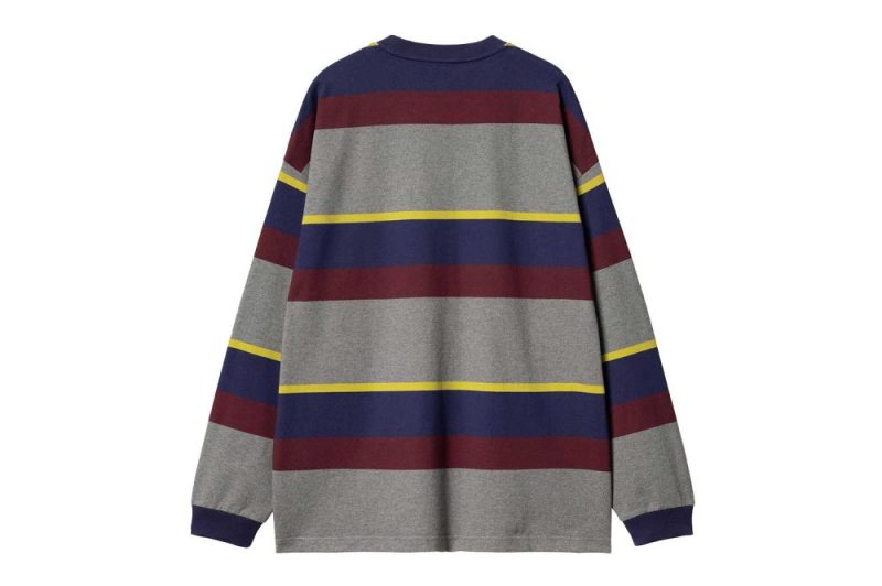 carhartt wip l s sundling grau blau bordeaux i033928 2c7 xx 03 sundling stripe aura 2