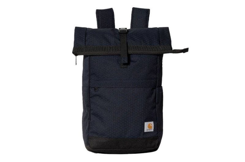 carhartt wip leon rolltop backpack blau i030851 1c xx 06 dark navy 01