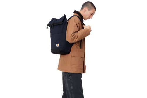 carhartt wip leon rolltop backpack blau i030851 1c xx 06 dark navy 05