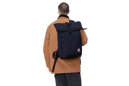 carhartt wip leon rolltop backpack blau i030851 1c xx 06 dark navy 06