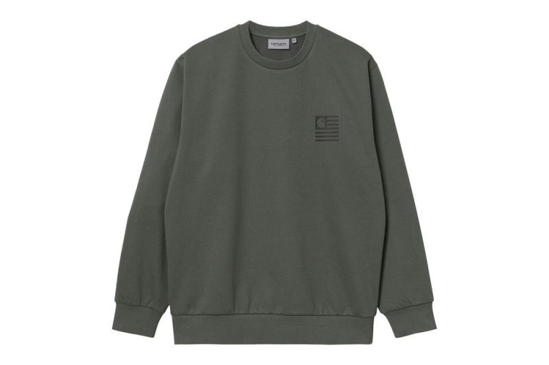 carhartt wip medley state sweat gruen i030089 0eh xx 03 01