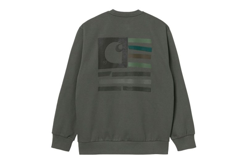 carhartt wip medley state sweat gruen i030089 0eh xx 03 02