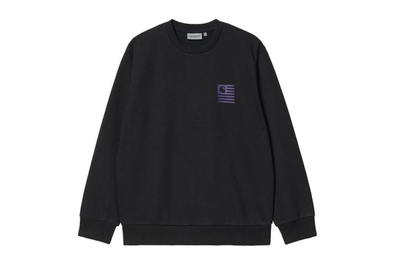 carhartt wip medley state sweat schwarz i030089 89 xx 03 01