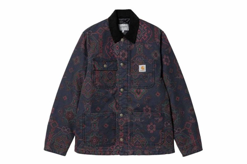 carhartt wip michigan coat blau multi i031197 1bg 60 03 1