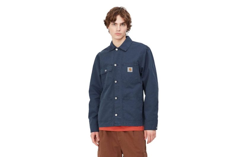 carhartt wip michigan coat summer blau i024849 0wa gd 03 storm blue 03