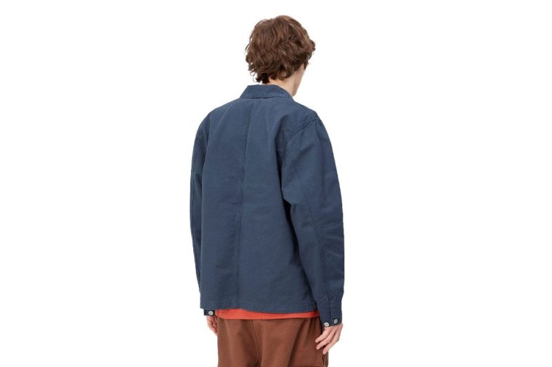 carhartt wip michigan coat summer blau i024849 0wa gd 03 storm blue 04