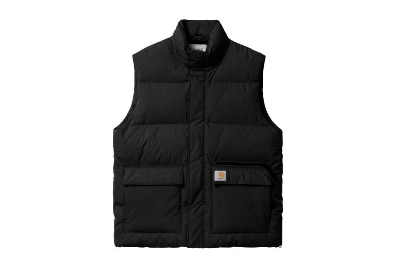 carhartt wip milton vest schwarz i030826 89 xx 03 black 1