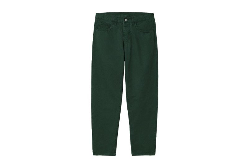 carhartt wip newel pant dunkelgruen i028626 owe 3k 00 dark cedar 1