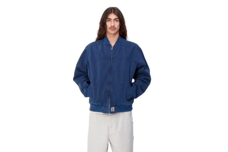 carhartt wip og santa fe bomber blau i033111 1zf 4j 03 05