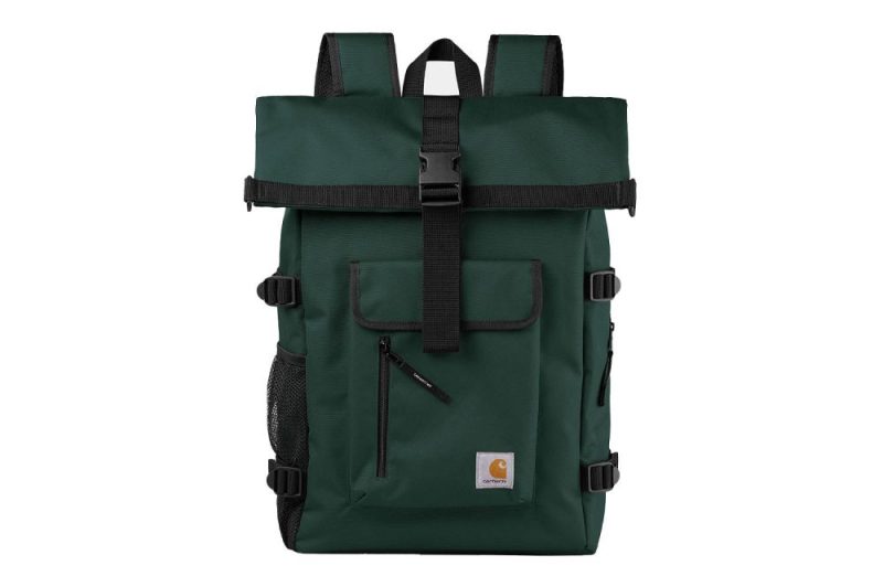 carhartt wip philis backpack gruen i026177 0we xx 06 dark cedar 01