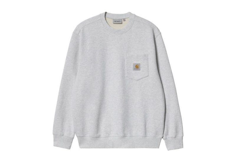 carhartt wip pocket sweat grau i027681 482 xx 03 01