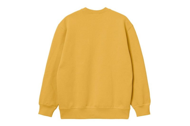 carhartt wip pocket sweatshirt gelb i027681 0no xx 03 02