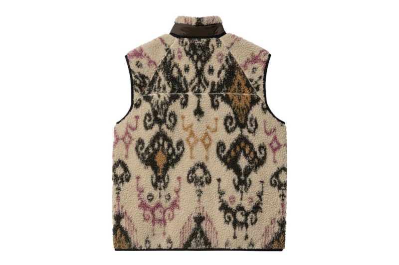 carhartt wip prentis vest liner beige jacquard i026719 1t3 xx 03 baru jacquard wall cypress 2